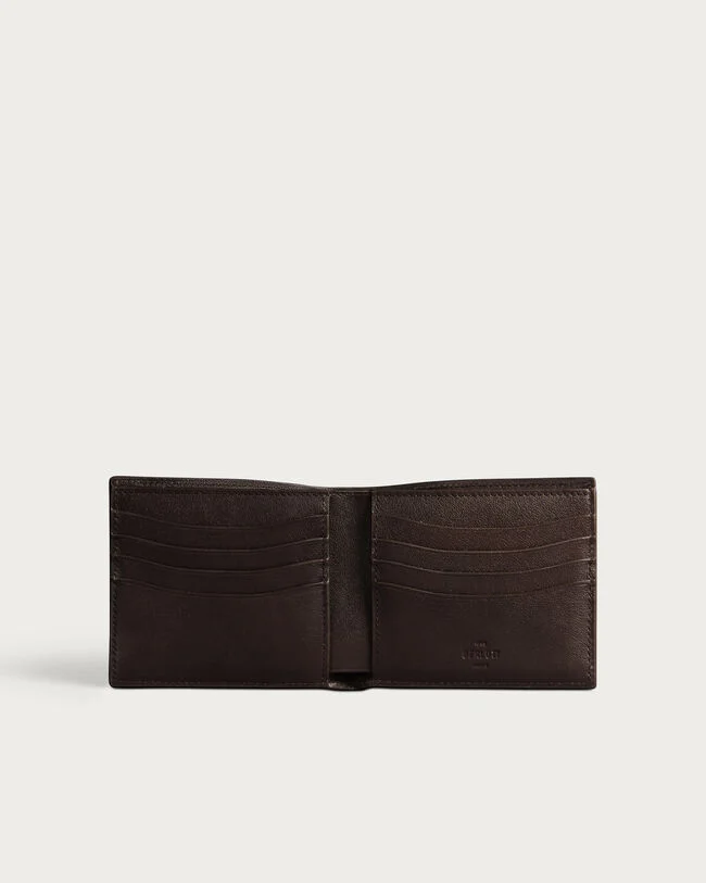 Makore Tangram Compact Wallet, Nero Caviar & Savana, hi-res
