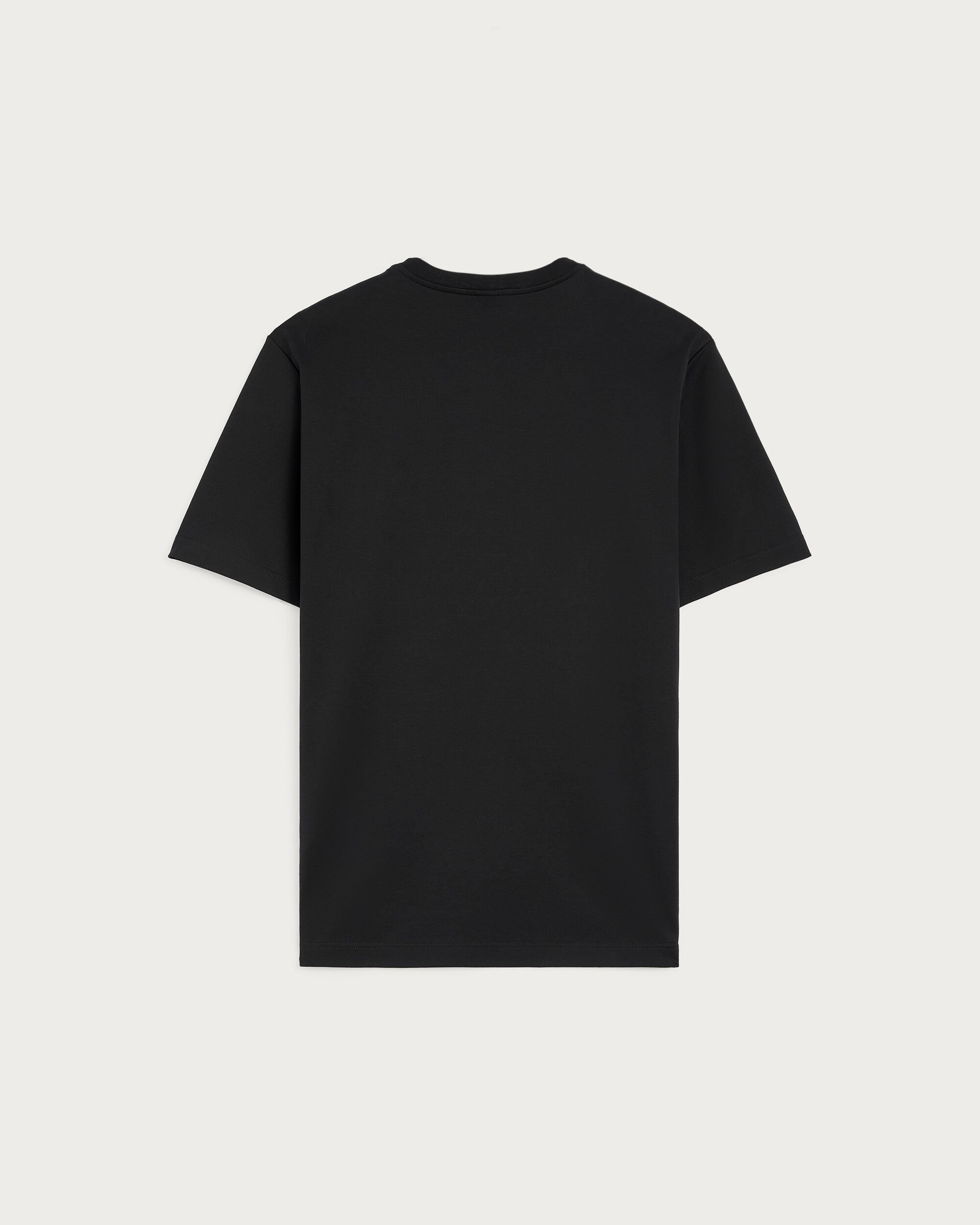 Pocket T-shirt with Leather Detail, Marine, hi-res