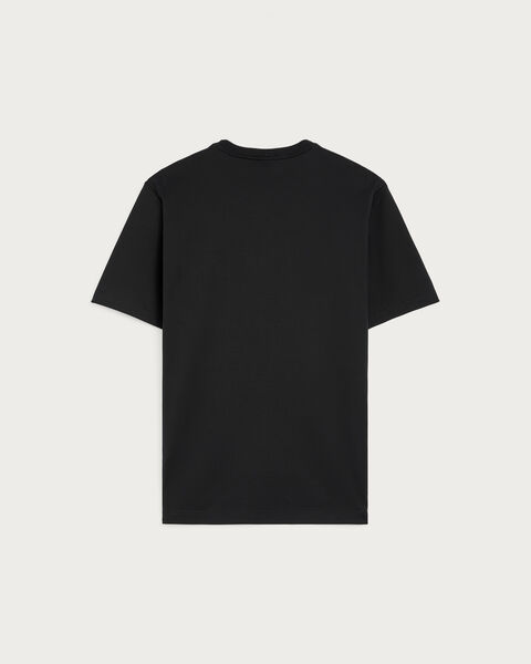 Pocket T-shirt with Leather Detail, Marine, hi-res