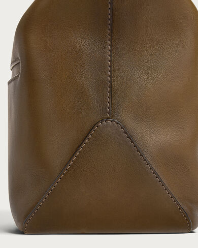 Toujours Soft Zipped Hobo Messenger, Dark Kaki, hi-res