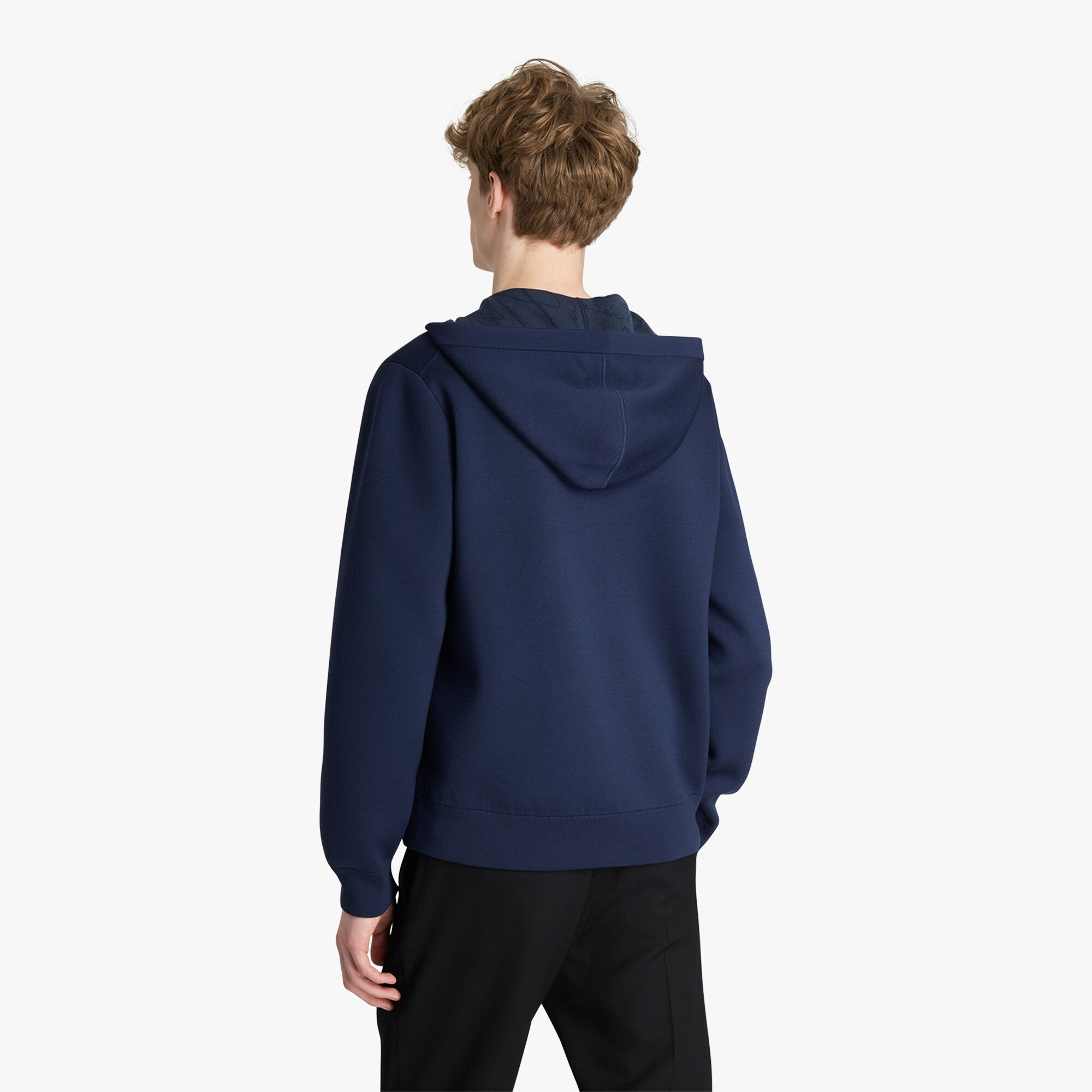 Double Face Hoodie With Scritto Inside And Leather Detail Berluti ES