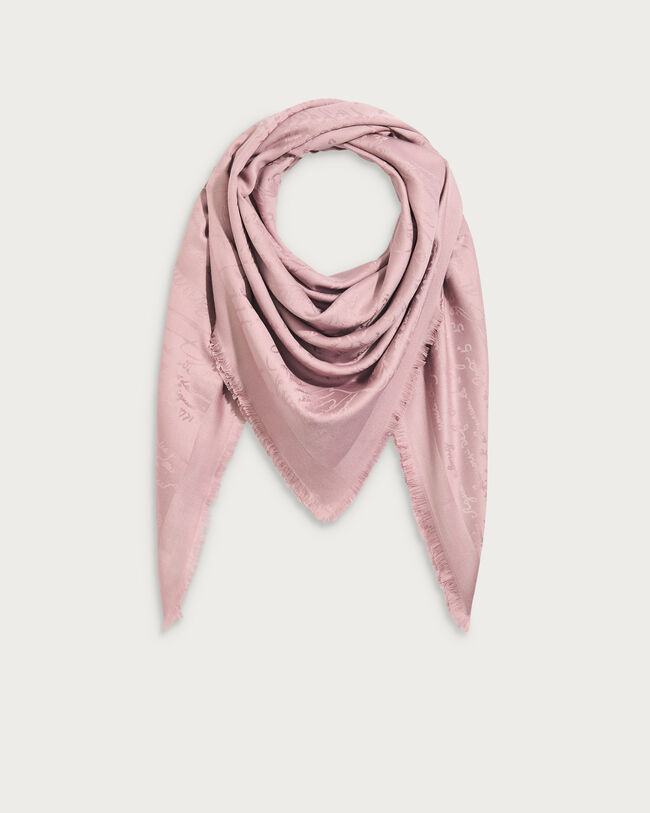 Scritto Pattern Scarf, Smocky Lilac, hi-res