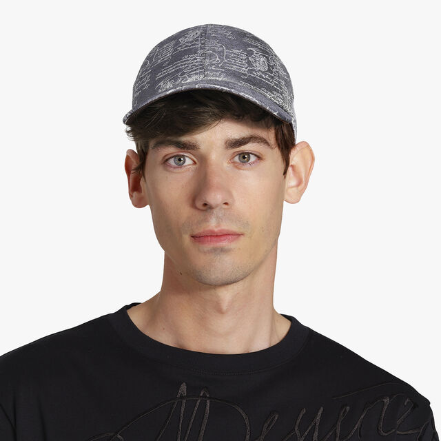 Silk Scritto Cap, BLUE GREY DUSK, hi-res 3
