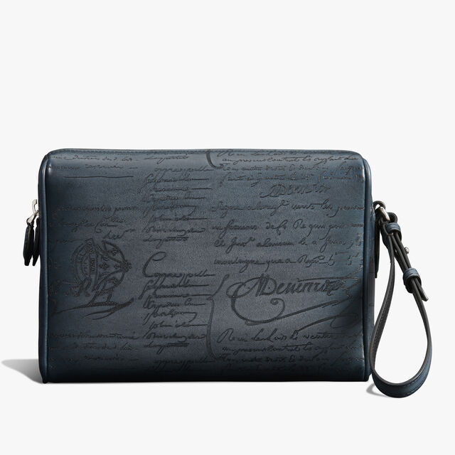 Rosewood Scritto Leather Pouch, BLU MINERALE, hi-res 2