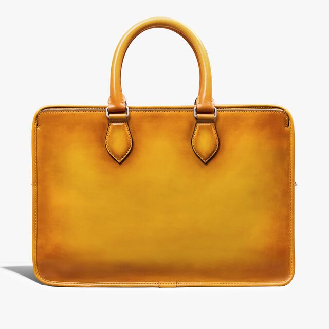 Un Jour Mini Scritto Leather Briefcase, MIMOSA, hi-res 3
