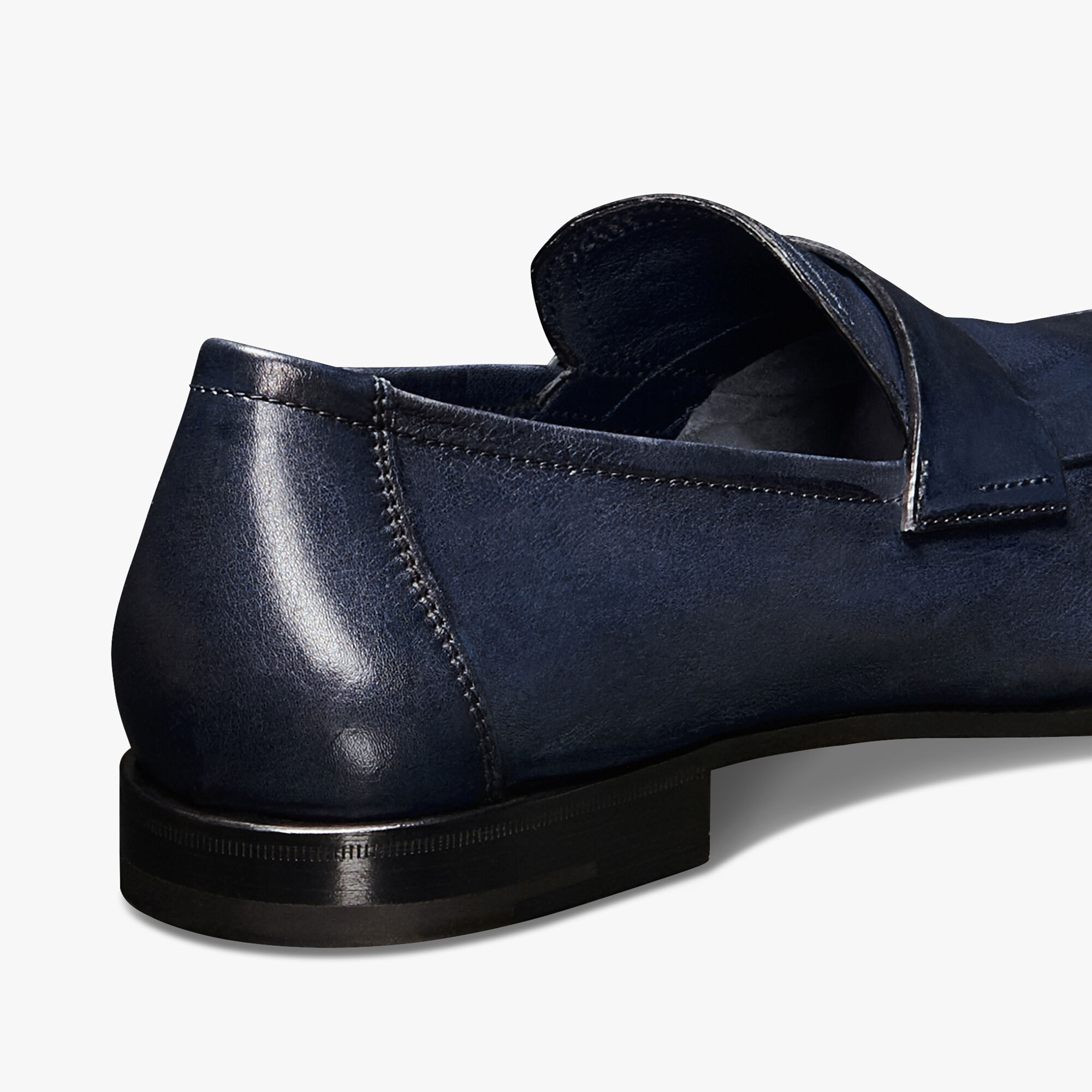 Lorenzo Kangaroo Leather Loafer - Couleur : Blue - Taille: 6 - Men - Berluti