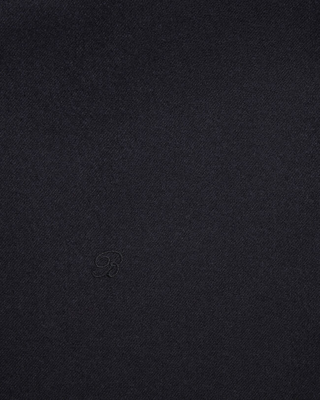 Military Shirt with Leather Detail, Midnight Blue, hi-res