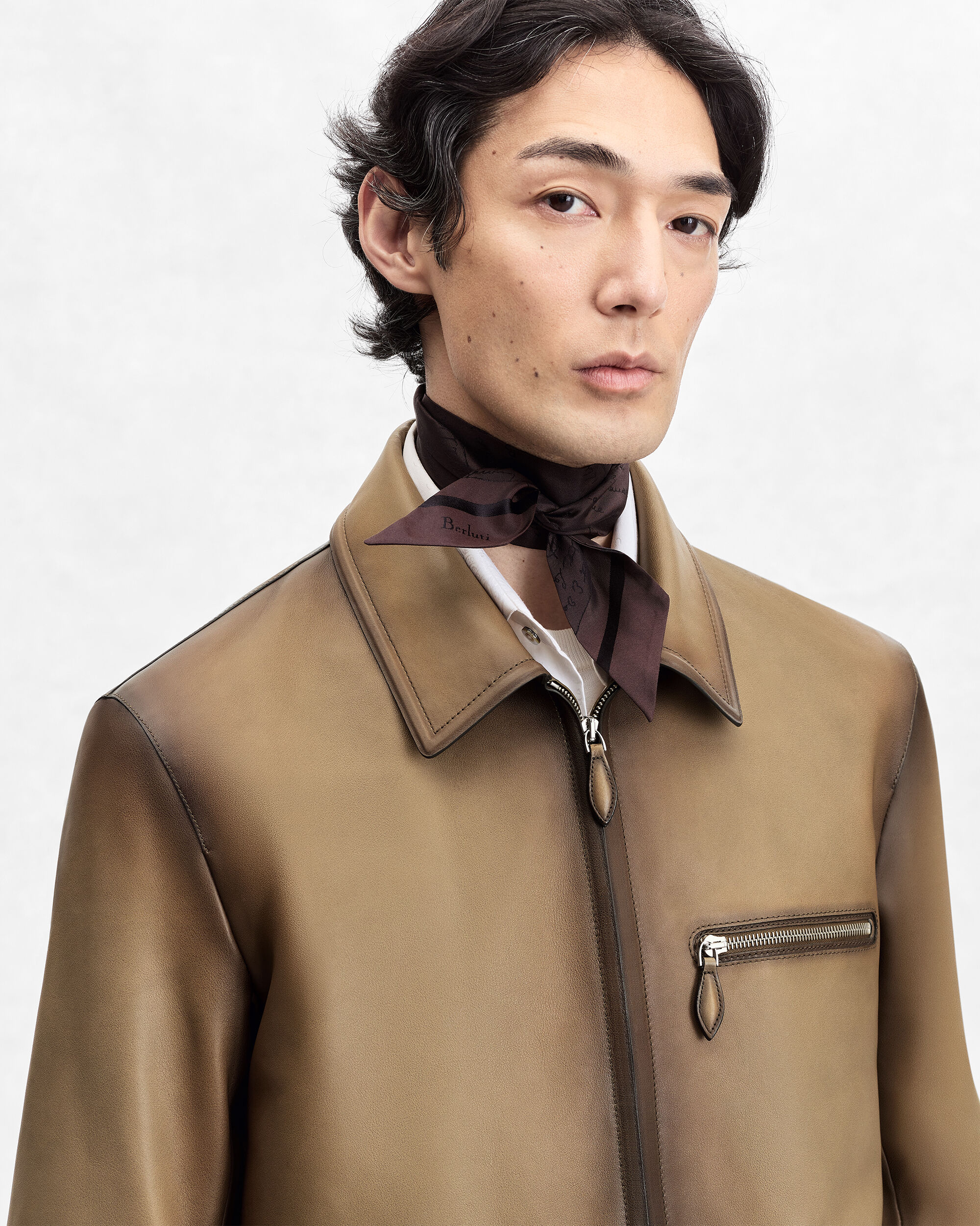 Leather Patina Un Jour Blouson, Fiamma Brass, hi-res