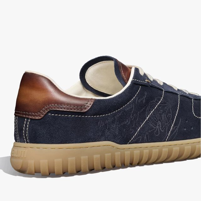 Trainer Suede Calf Sneaker, NAVY, hi-res 5