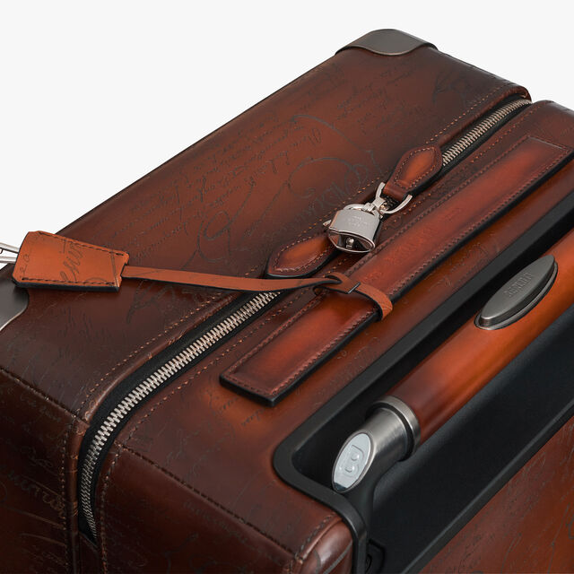 Formula 1005 Scritto Leather Rolling Suitcase, CACAO INTENSO, hi-res 5