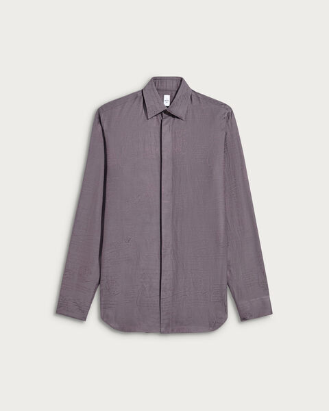 Andy Scritto Pattern Shirt, Smocky Lilac, hi-res