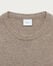 Cashmere Crewneck with Crest and Leather Braiding Details, Warm Beige, Image 3