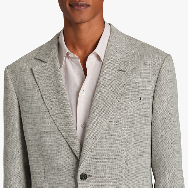Soft Construction Linen Jacket, LINEN / LIQUORICE, hi-res 5