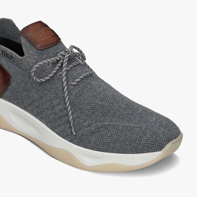 Sneaker Shadow En Cachemire Et Cuir, GREY, hi-res 6