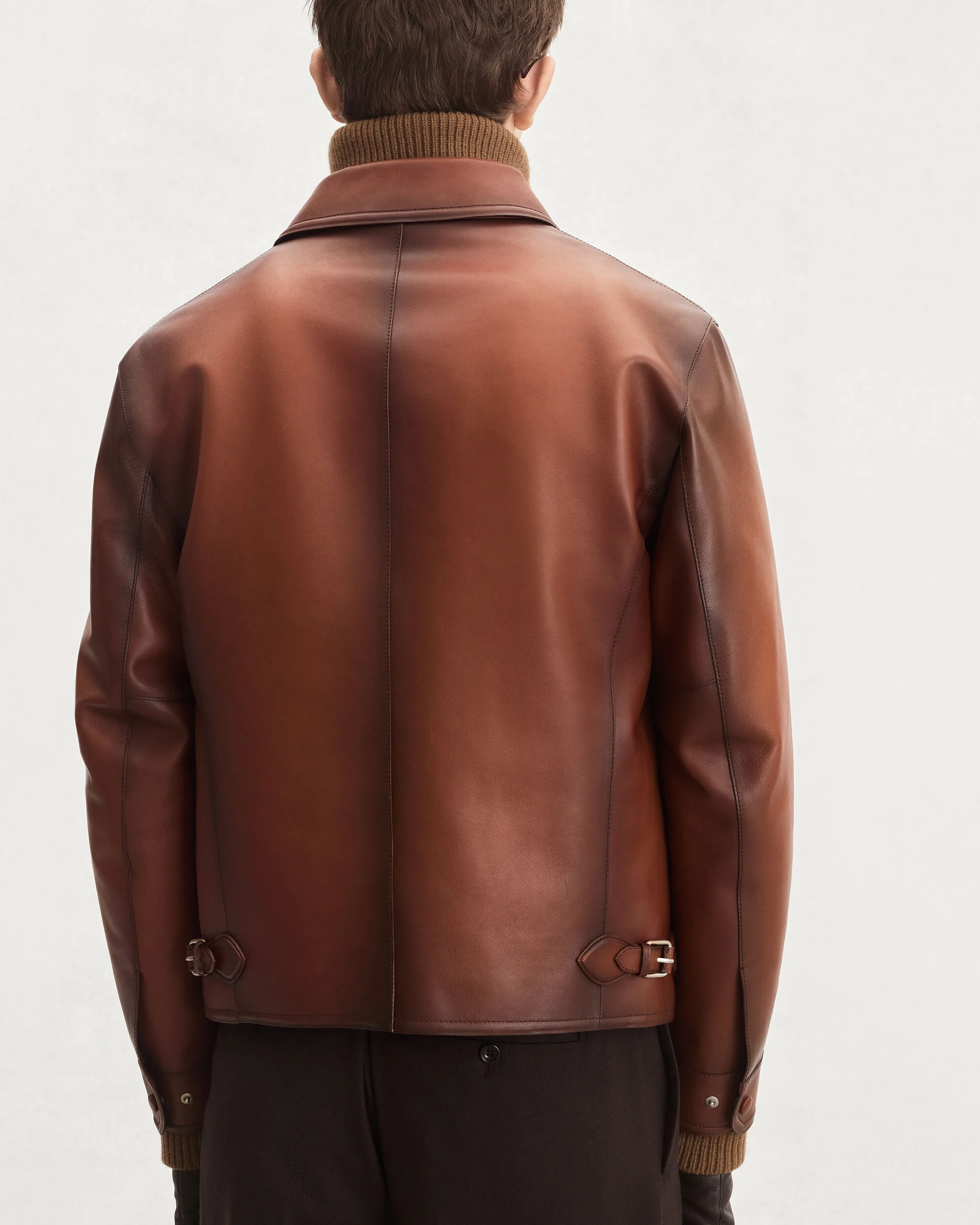 Leather Patina Un Jour Blouson, Cacao Intenso, hi-res