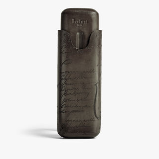 Cigar Case 2 In Venezia Palmellato Scritto Calf Leather Cigar Case 2 In Venezia Palmellato Scritto Calf Leather