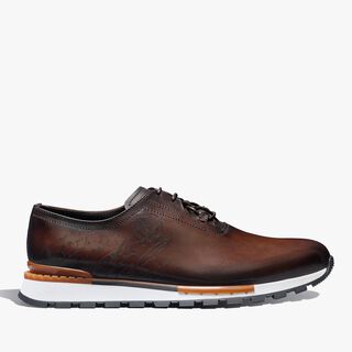 Fast Track Scritto Leather Sneaker, MARRONE INTENSO, hi-res