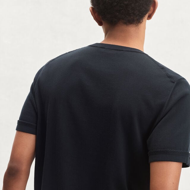 B-Thabor Short Sleeves Crewneck, NERO BLUE, hi-res 3