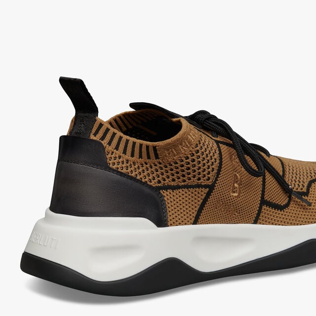 Shadow Knit And Leather Sneaker, BEIGE + BLACK, hi-res