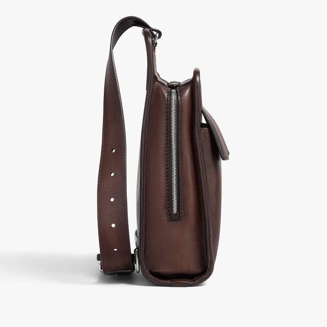 Périple Sling Bag In Scritto Leather, SOFT BROWN, hi-res 4