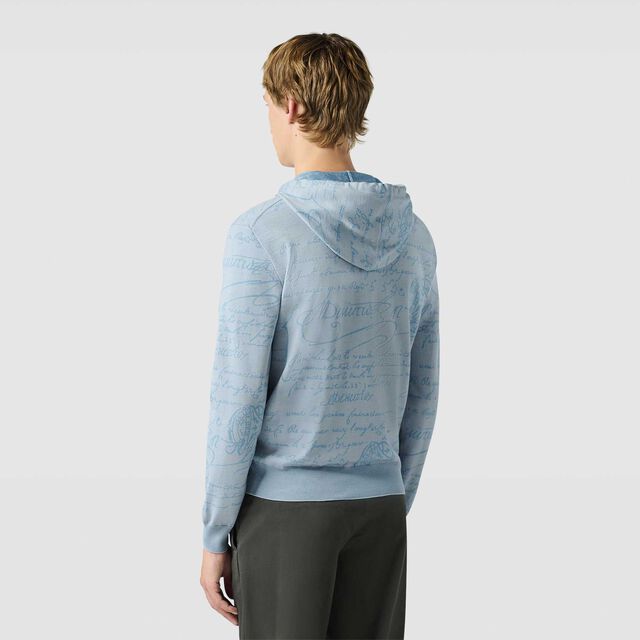 Scritto Wool Zip Up Hoodie, PALE BLUE, hi-res 3