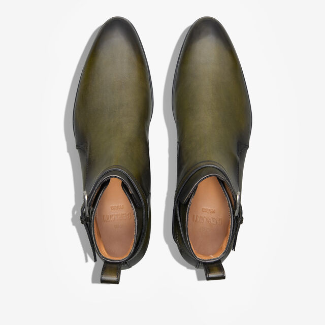 B Volute Leather Boot, NERO CAVIAR, hi-res 3