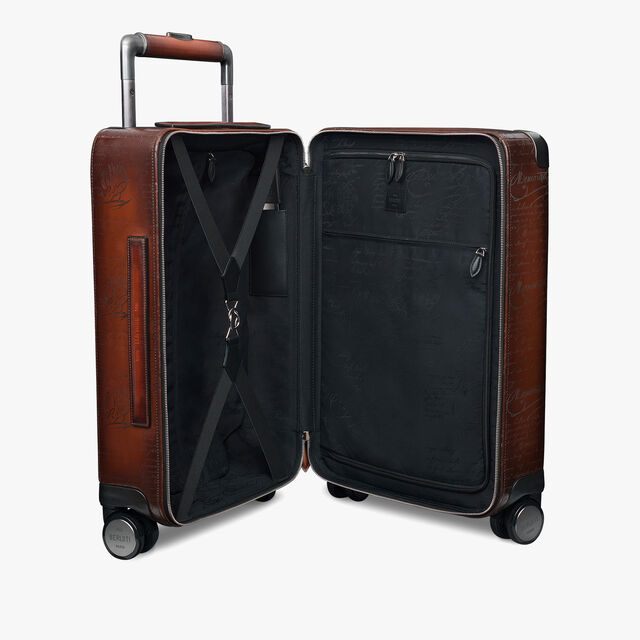 Formula 1005 Scritto Leather Rolling Suitcase, CACAO INTENSO, hi-res 7