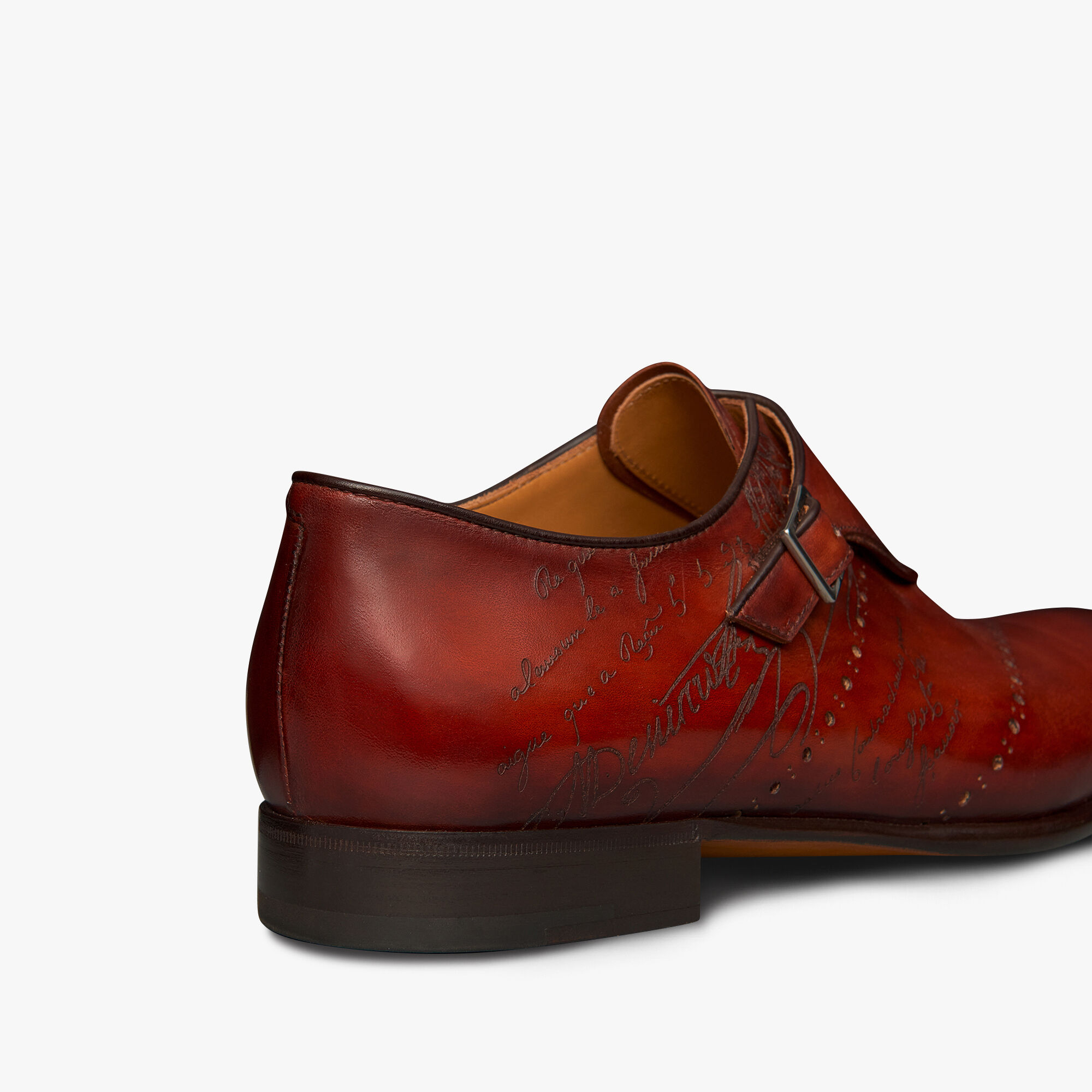 Galet Scritto Leather Monk Shoe Berluti US