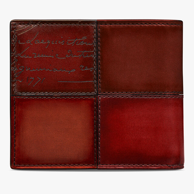 Makore Scritto Leather Wallet, TERRA DI SIENNA, hi-res 2