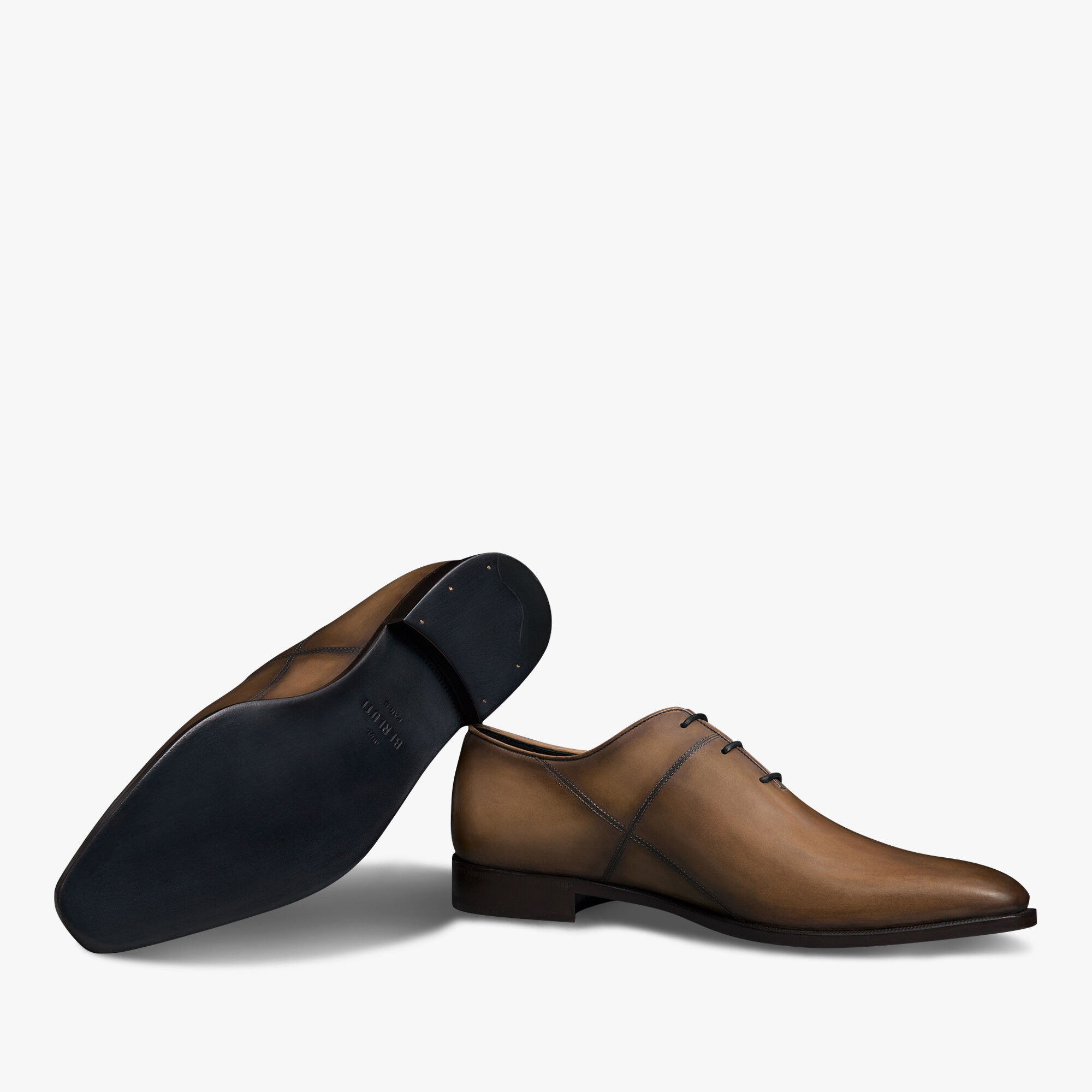 Alessandro Demesure Patchwork Scritto Leather Oxford, OLIVE, hi-res 4
