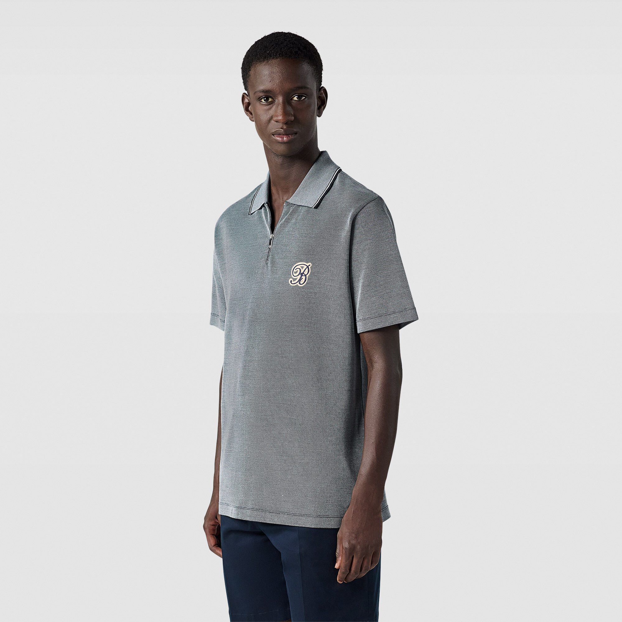 Active Gradient Zipped Polo Pique Berluti PT