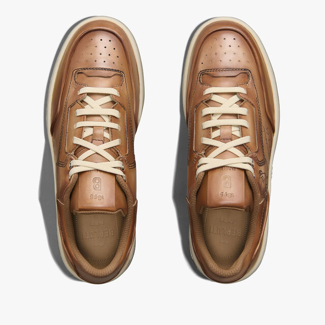 Playoff Scritto Venezia Calf Leather Sneaker, CACHEMIRE, hi-res 3