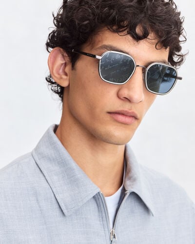 Lunettes De Soleil Sirius, Black Gold & Silver Scritto, hi-res