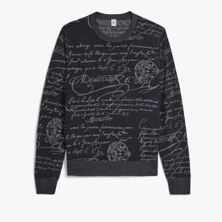 Classic Scritto Crewneck, NAVY/ GREY SCRITTO, hi-res