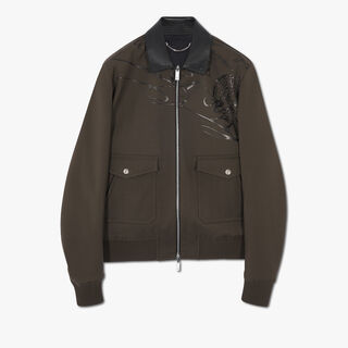 Scritto Blouson With Leather Details, BROWN TAUPE / NOIR, hi-res