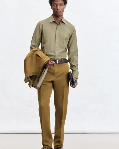 Andy Scritto Pattern Shirt, Salvia, hi-res