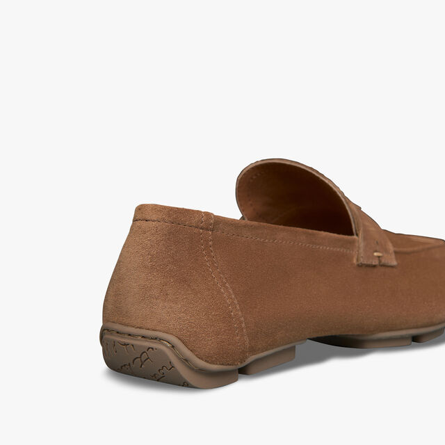 Lorenzo Drive Camoscio Leather Loafer, VISONE, hi-res 5