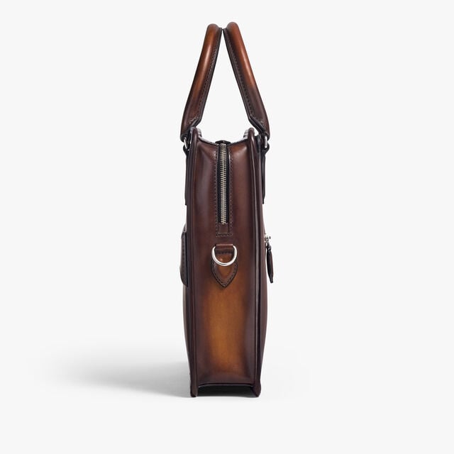Un Jour Scritto Leather Briefcase, CACAO INTENSO, hi-res 5