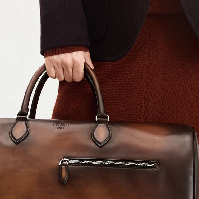 Sac de Voyage Jour Off Grand Modèle En Cuir, CACAO INTENSO, hi-res 7