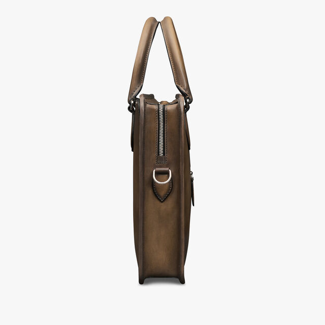 Un Jour Mini Scritto Leather Briefcase, OLIVE, hi-res 4