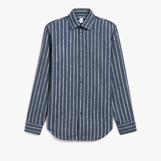 Alessandro Striped Scritto Shirt, BLUE SCRITTO STRIPES, hi-res
