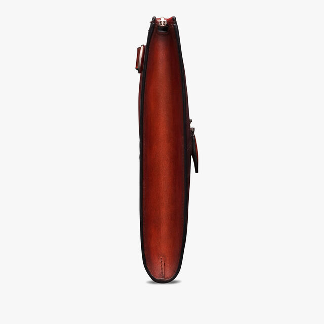Nino TGM Scritto Leather Clutch, TERRA DI SIENNA, hi-res 5
