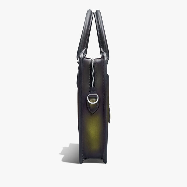 Un Jour Mini Gradiant Scritto Leather Briefcase, NERO GRIGIO + NERO CAVIAR, hi-res 4