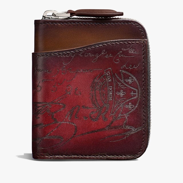 Wapa Gradiant Scritto Leather Coin Purse, ST EMILION + CACAO INTENSO, hi-res 1