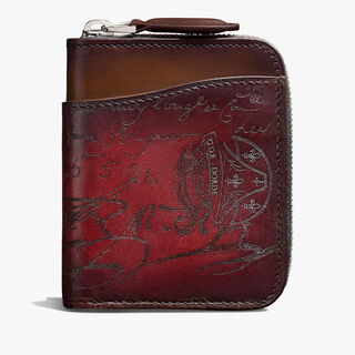 Wapa Gradiant Scritto Leather Coin Purse, ST EMILION + CACAO INTENSO, hi-res