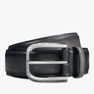 Curve Leather 35 mm Belt, NERO GRIGIO, hi-res