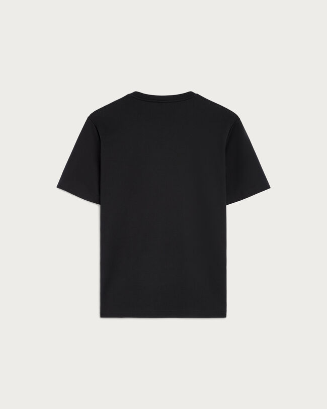 Scritto Embroidery T-shirt, Marine, hi-res