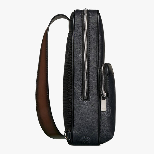 Discovery Canvas And Leather Crossbody bag, BLACK + TDM INTENSO, hi-res