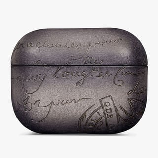 Scritto Leather AirPods Pro Case, LIGHT ALUMINIO, hi-res