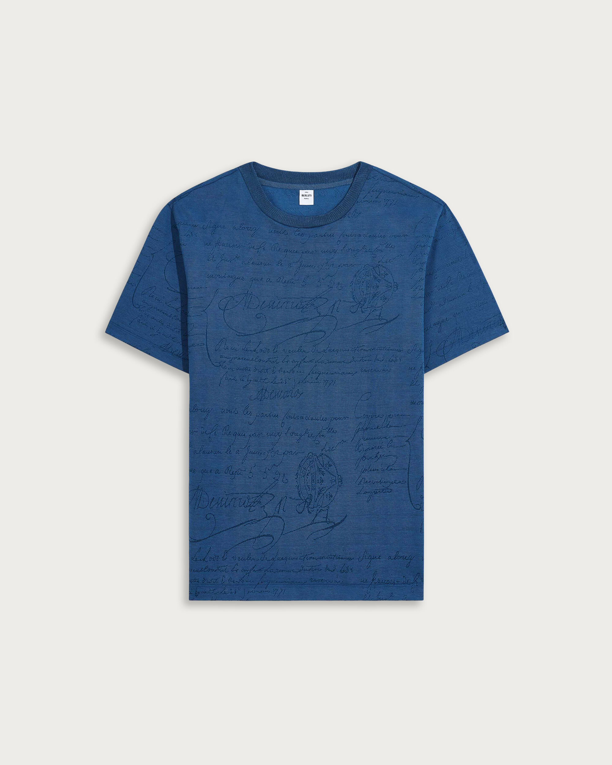 Scritto Piqu&eacute; T-shirt, Pacific Blue, hi-res